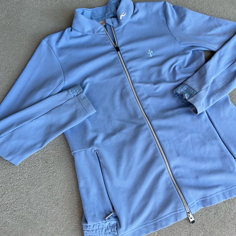 Kjus Nina Mid Layer Womens Blue 40 Large Fll Zip Golf Fashion Jacket